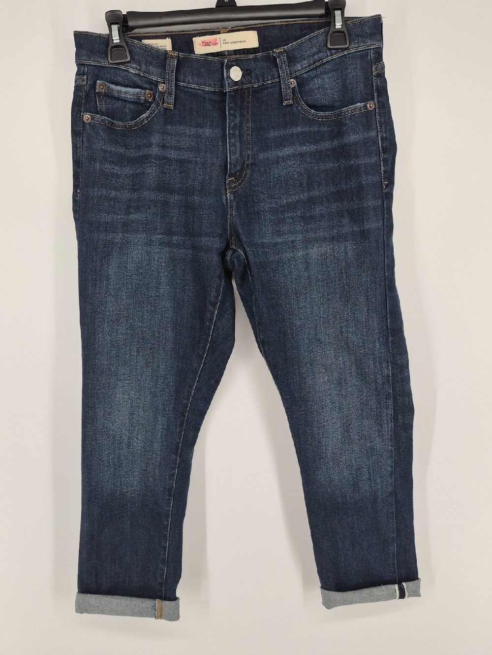 Gap Jeans Women's Size 28 Blue Dark Wash Best Girlfriend Denim Cropped
